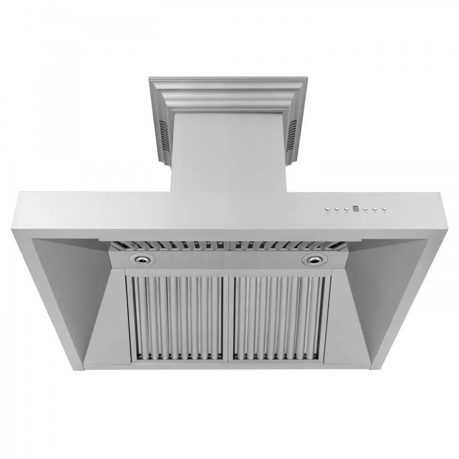 ZLINE 60" Professional Wall Range Hood, Built-in CrownSound Bluetooth Speakers, 697CRN-BT-60 by Farmhouse Kitchen and Bath