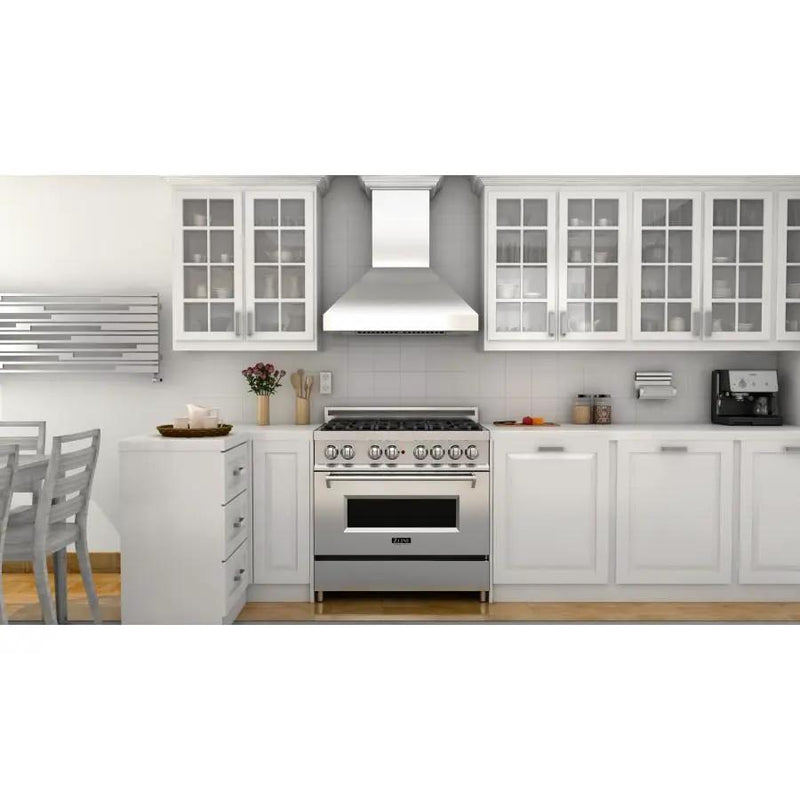 ZLINE 60" Professional Wall Range Hood, Stainless Steel, 597CRN-60 by Farmhouse Kitchen and Bath
