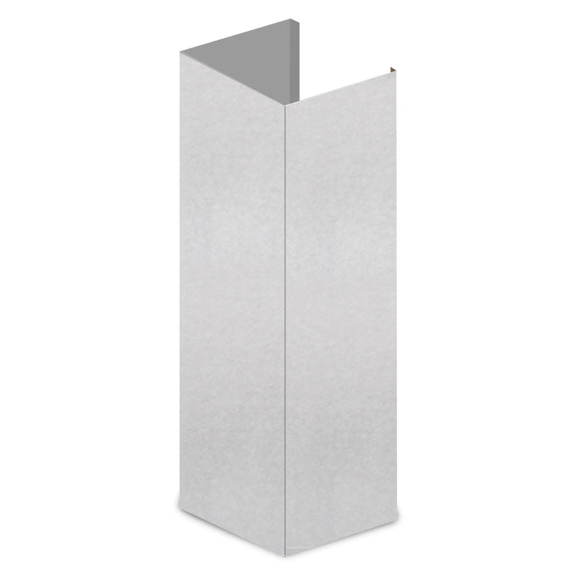 ZLINE 61 In. Snow Finished Stainless Steel Chimney Extension For Ceilings Up To 12.5 Ft. (8KN4S-E) by Farmhouse Kitchen and Bath