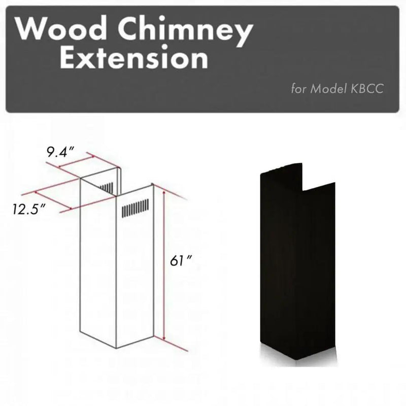 ZLINE 61 in. Wooden Chimney Extension for Ceilings up to 12.5 ft.,KBCC-E by Farmhouse Kitchen and Bath