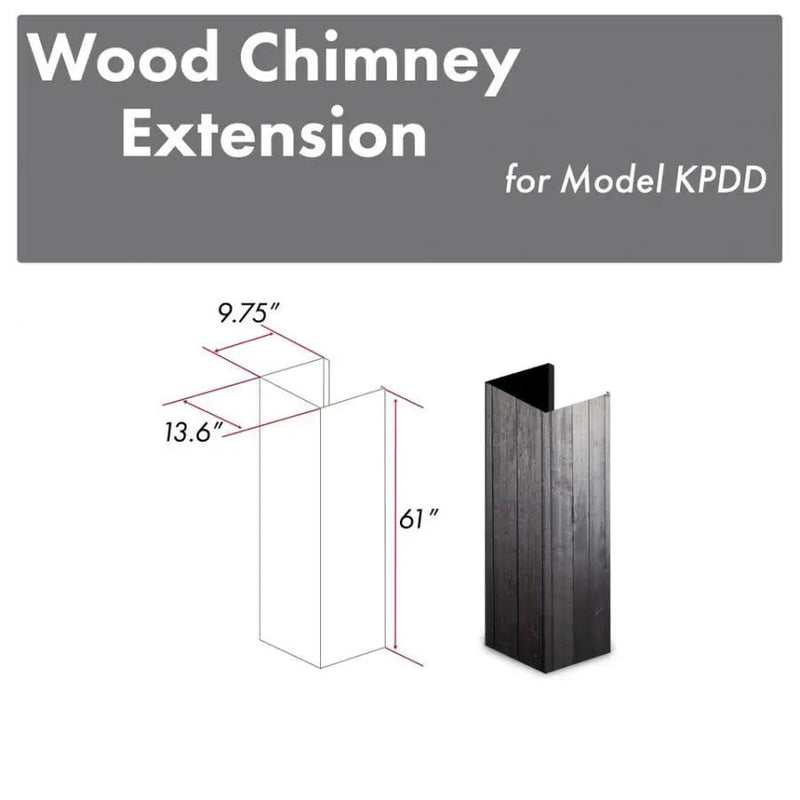 ZLINE 61" Wooden Chimney Extension, Ceilings up to 12 ft. (KPDD-E) by Farmhouse Kitchen and Bath