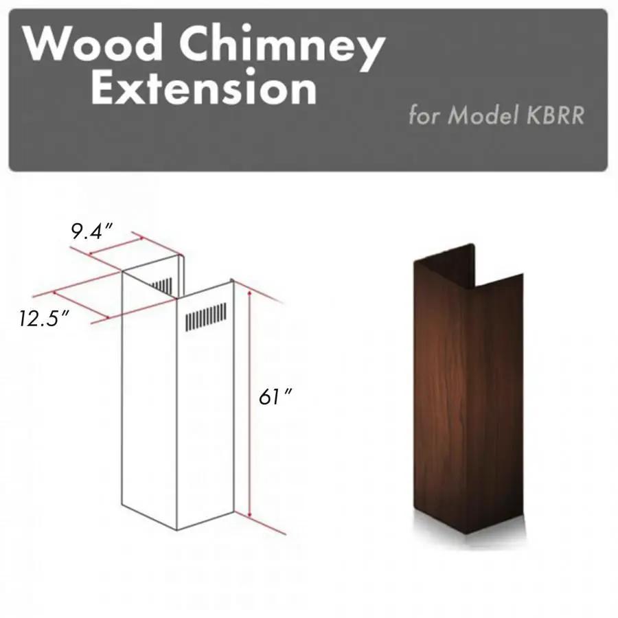 ZLINE 61" Wooden Chimney Extension for Ceilings up to 12.5', KBRR-E by Farmhouse Kitchen and Bath