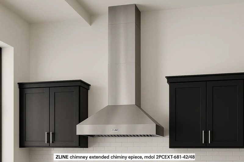 ZLINE 71" Extended Chimney, 2PCEXT-681-42/48 by Farmhouse Kitchen and Bath