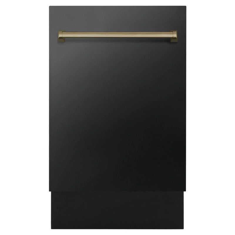 ZLINE Autograph 18" Dishwasher Black Stainless, Bronze, DWVZ-BS-18-CB by Farmhouse Kitchen and Bath