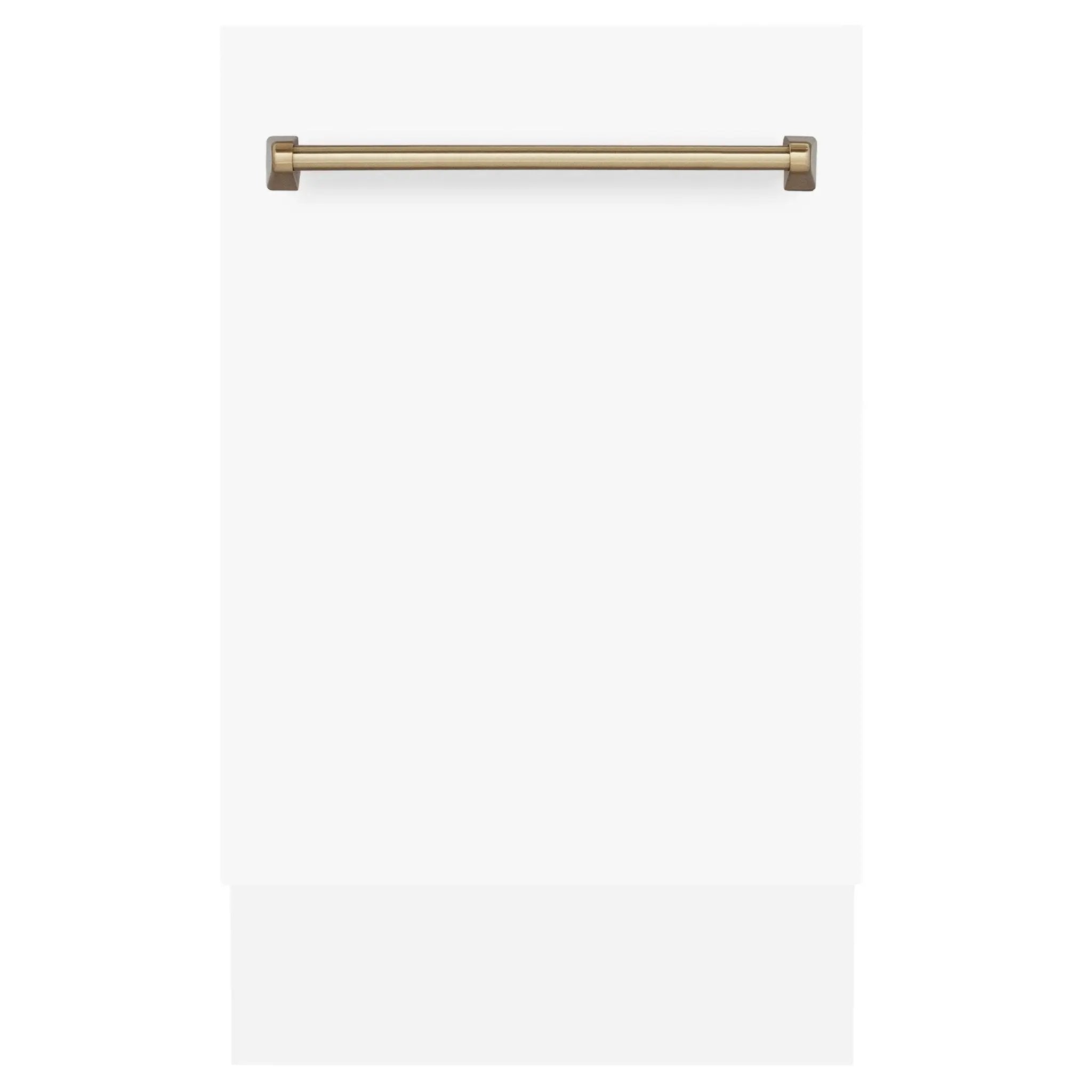 ZLINE Autograph 18" Dishwasher White Door, Bronze Handle DWVZ-WM-18-CB by Farmhouse Kitchen and Bath