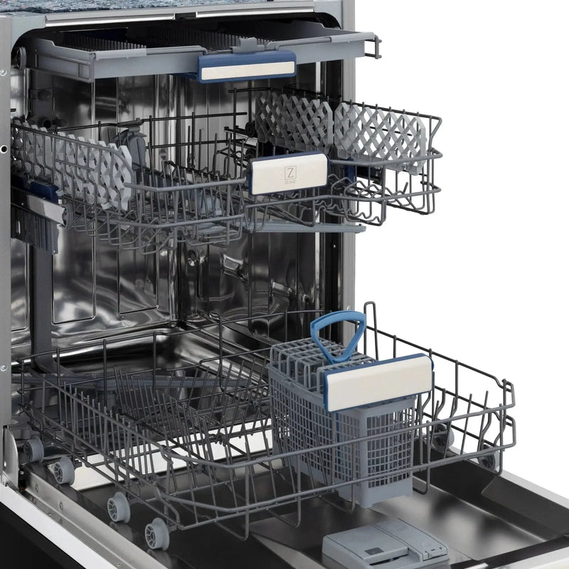 ZLINE Autograph 24" Dishwasher Black Stainless, DWVZ-BS-24-CB by Farmhouse Kitchen and Bath