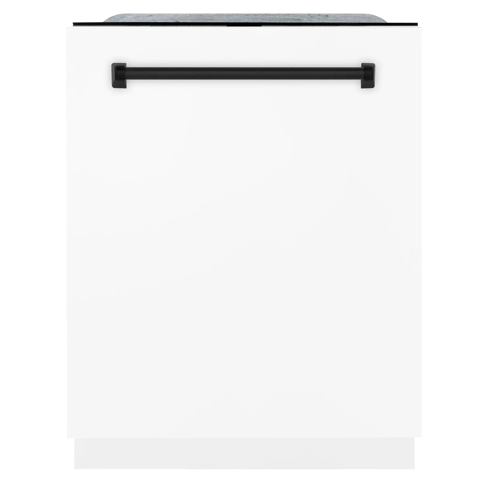 ZLINE Autograph 24" Dishwasher White Door, Black Handle DWMTZ-WM-24-MB by Farmhouse Kitchen and Bath