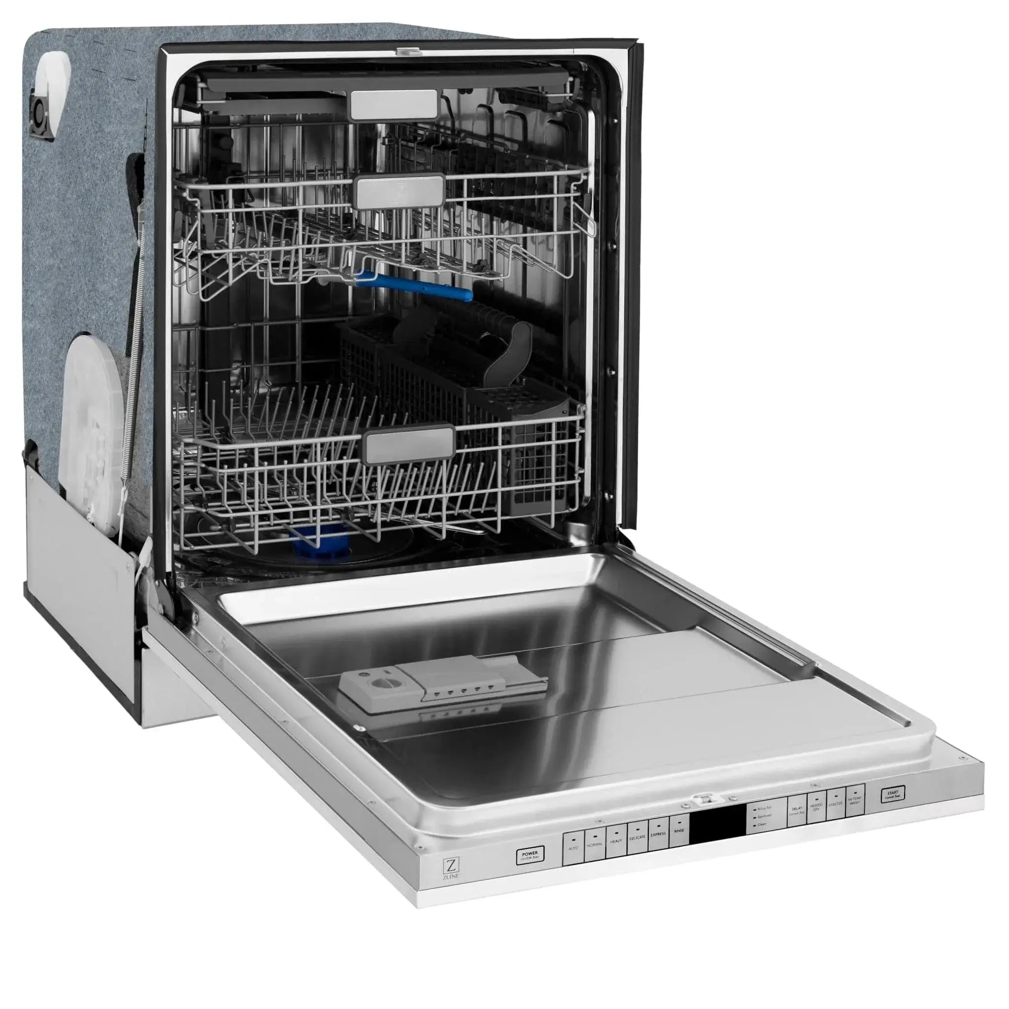ZLINE Autograph 24" Dishwasher White Door, Black Handle DWMTZ-WM-24-MB by Farmhouse Kitchen and Bath