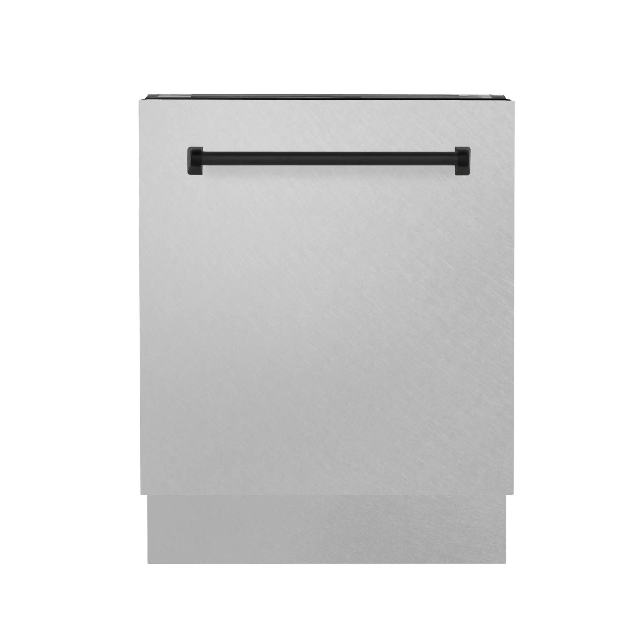 ZLINE Autograph 24" DuraSnow Dishwasher, Black Handle DWVZ-SN-24-MB by Farmhouse Kitchen and Bath