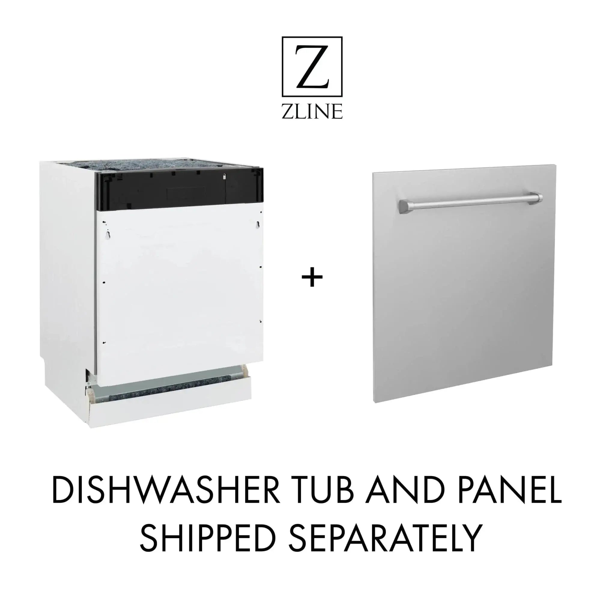 ZLINE Autograph 24" DuraSnow Dishwasher, Gold Handle DWVZ-SN-24-G by Farmhouse Kitchen and Bath