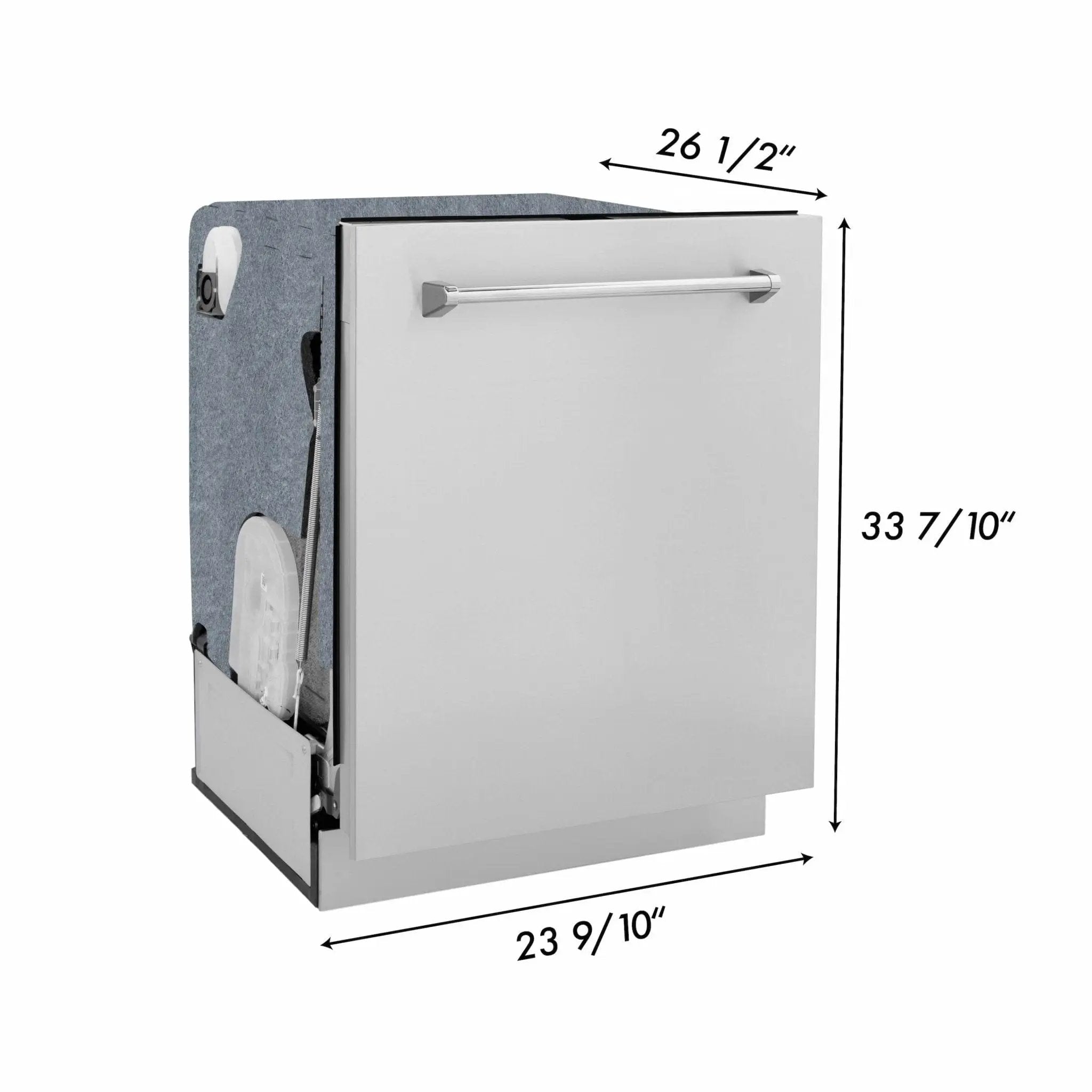 ZLINE Autograph 24" Stainless, Door & Handle Dishwasher, DWMT-304-24 by Farmhouse Kitchen and Bath