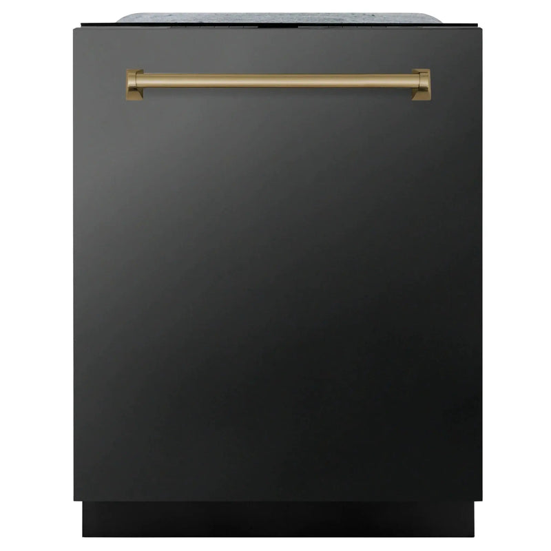 ZLINE Autograph Edition 24" Dishwasher Black Stainless, DWMTZ-BS-24-CB by Farmhouse Kitchen and Bath