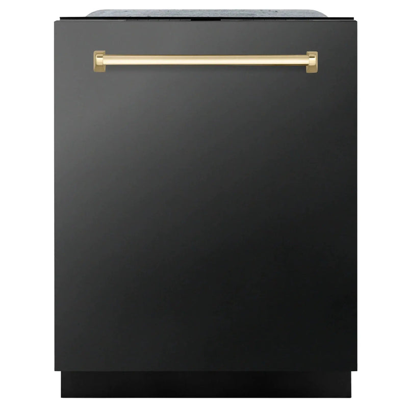 ZLINE Autograph Edition 24" Dishwasher Black Stainless, DWMTZ-BS-24-G by Farmhouse Kitchen and Bath