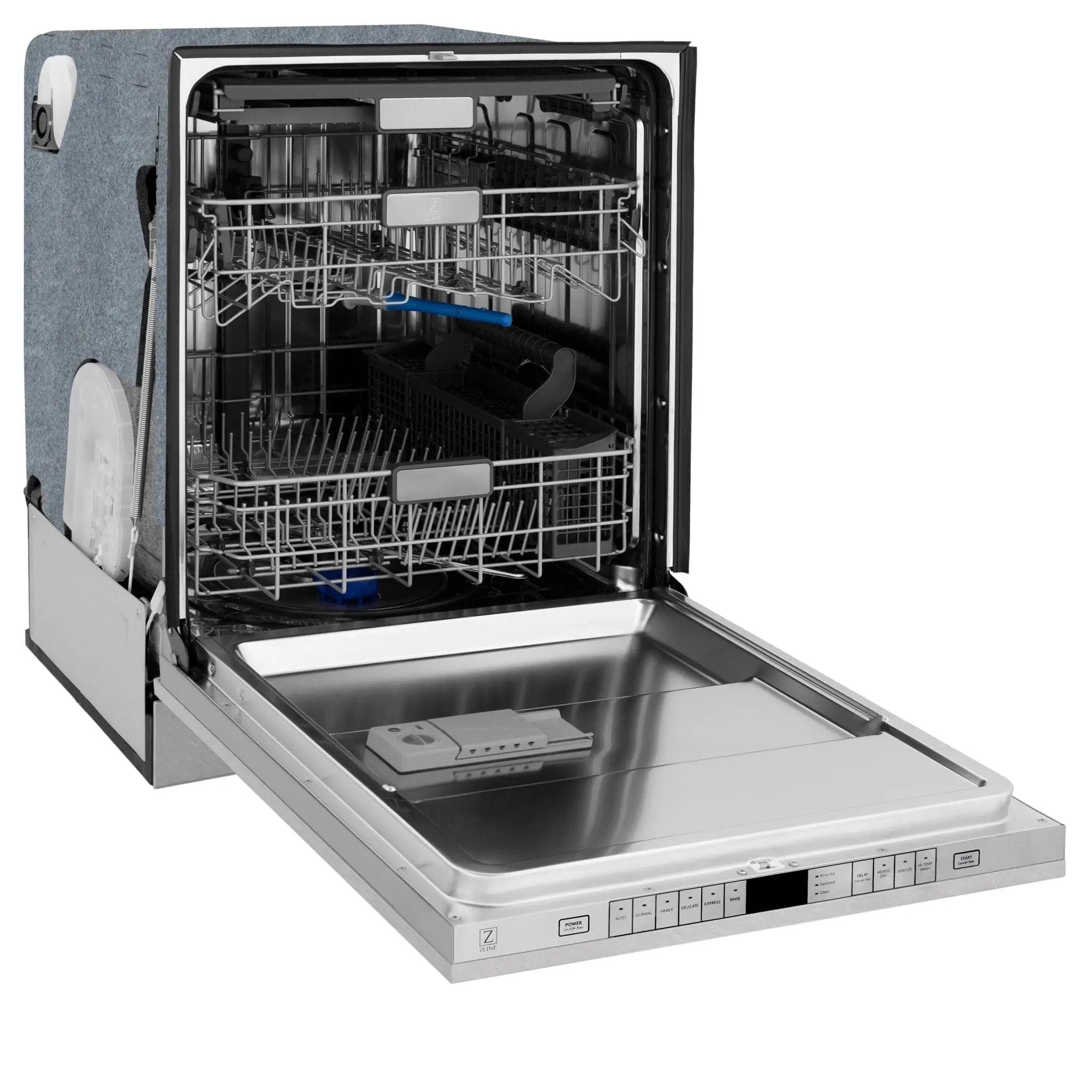 ZLINE Autograph Edition 24" Dishwasher DuraSnow, Gold DWMTZ-SN-24-G by Farmhouse Kitchen and Bath