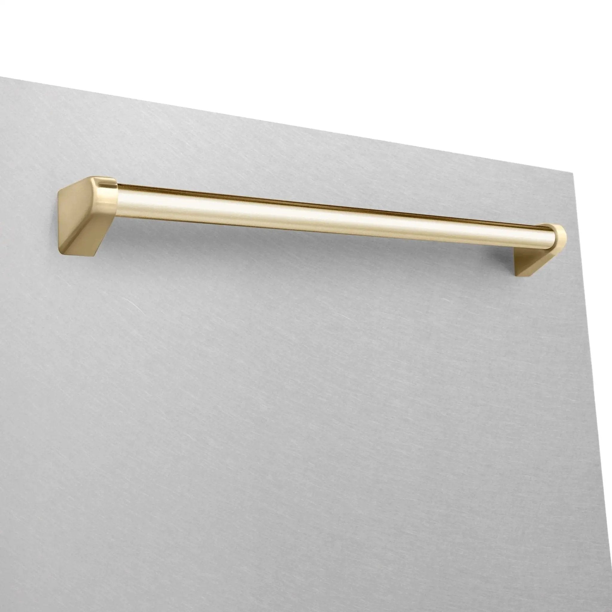 ZLINE Autograph Edition 24" Dishwasher DuraSnow, Gold DWMTZ-SN-24-G by Farmhouse Kitchen and Bath