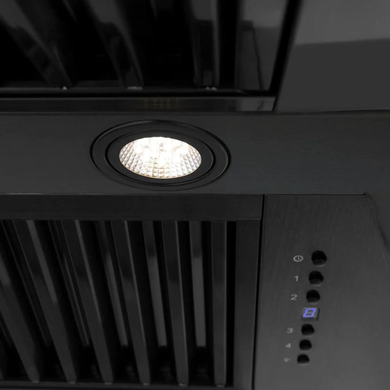 ZLINE Black Stainless Steel Range Hood with Black Stainless Steel Handle - BS655-48-BS by Farmhouse Kitchen and Bath