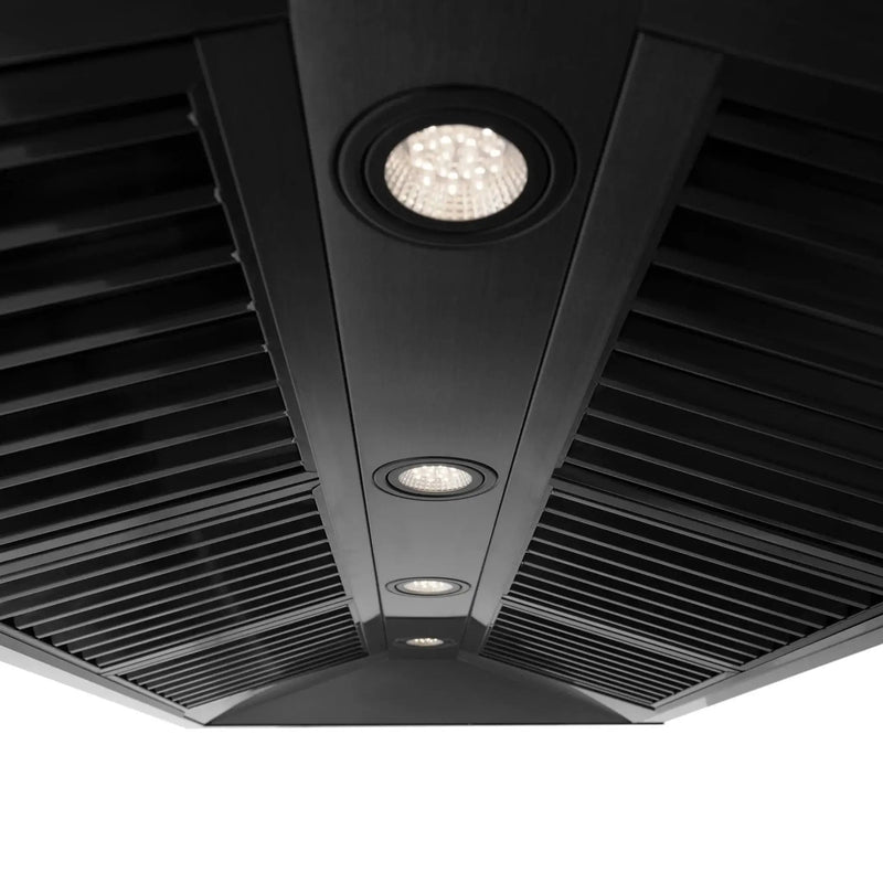 ZLINE Black Stainless Steel Range Hood with Black Stainless Steel Handle - BS655-48-BS by Farmhouse Kitchen and Bath