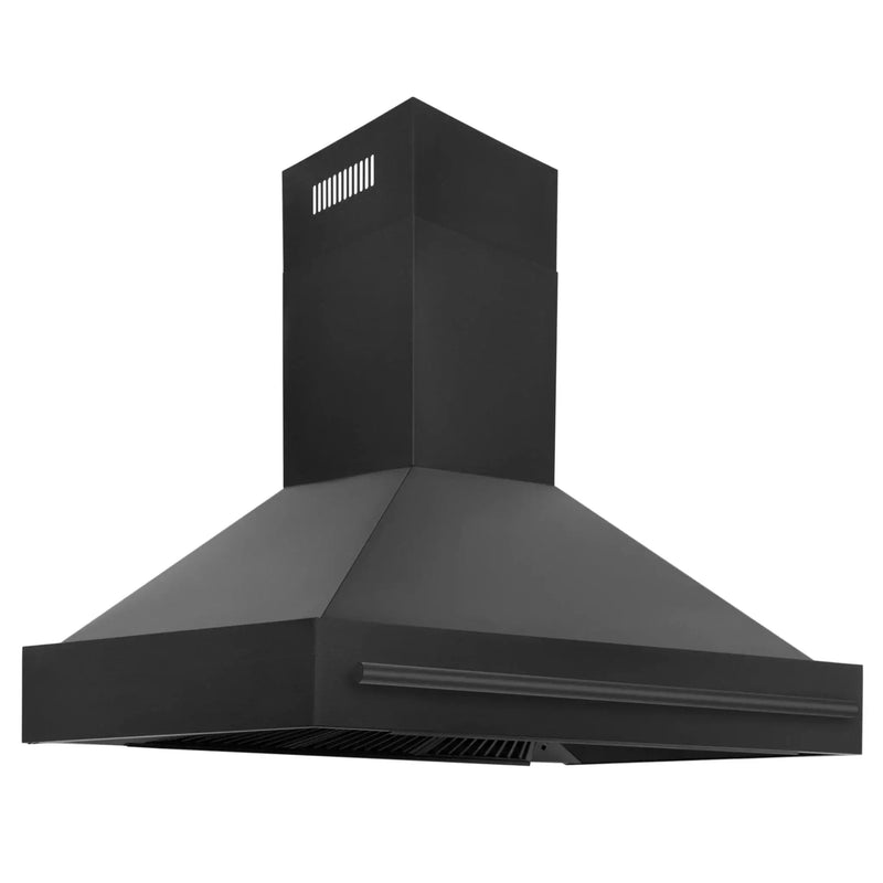 ZLINE Black Stainless Steel Range Hood with Black Stainless Steel Handle - BS655-48-BS by Farmhouse Kitchen and Bath
