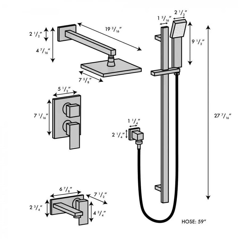 ZLINE Bliss Shower System in Chrome, BLS-SHS-CH by Farmhouse Kitchen and Bath
