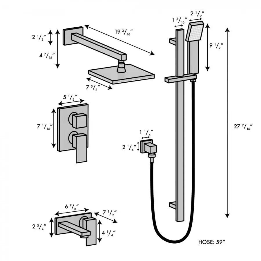 ZLINE Bliss Shower System in Polished Gold, BLS-SHS-PG by Farmhouse Kitchen and Bath