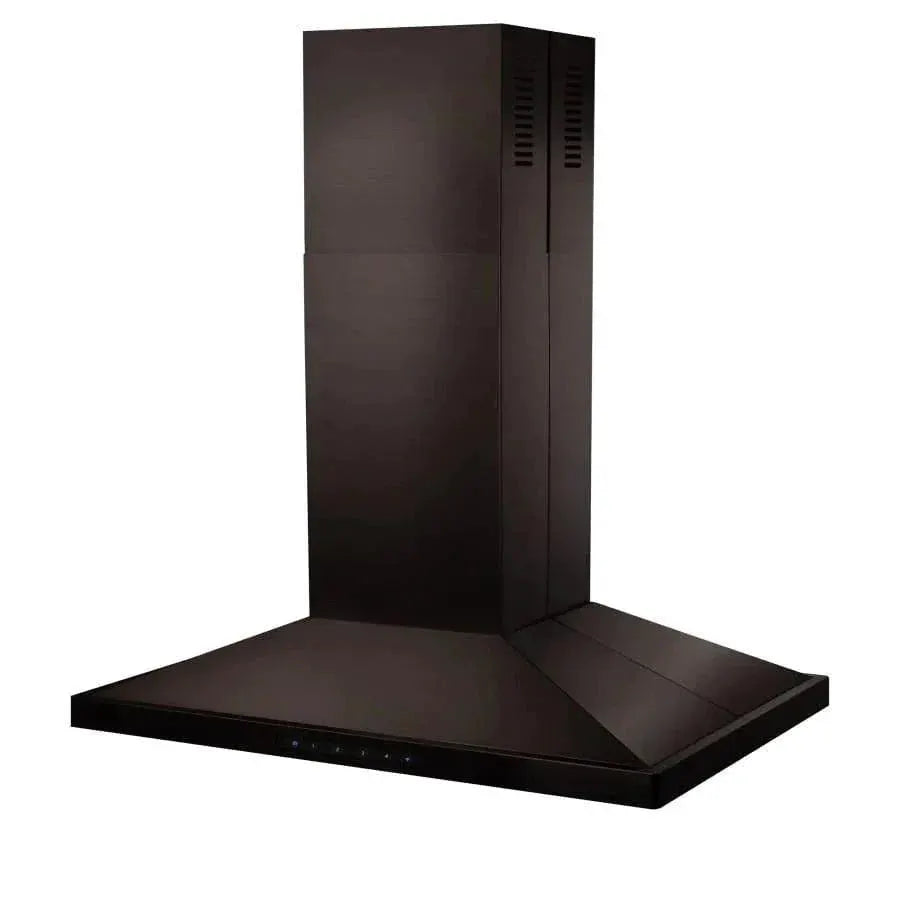 ZLINE Convertible Vent Island Mount Range Hood in Black Stainless Steel BSGL2iN-42 by Farmhouse Kitchen and Bath