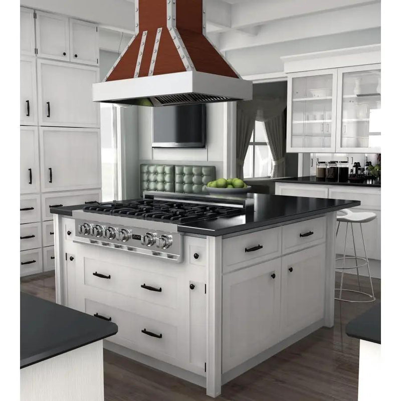 ZLINE 30" Copper Finish Island Range Hood, 655i-CSSSS-30 by Farmhouse Kitchen and Bath