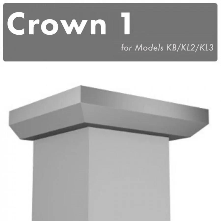ZLINE Crown Molding #1 for Wall Range Hood, CM1-KB/KL2/KL3 by Farmhouse Kitchen and Bath
