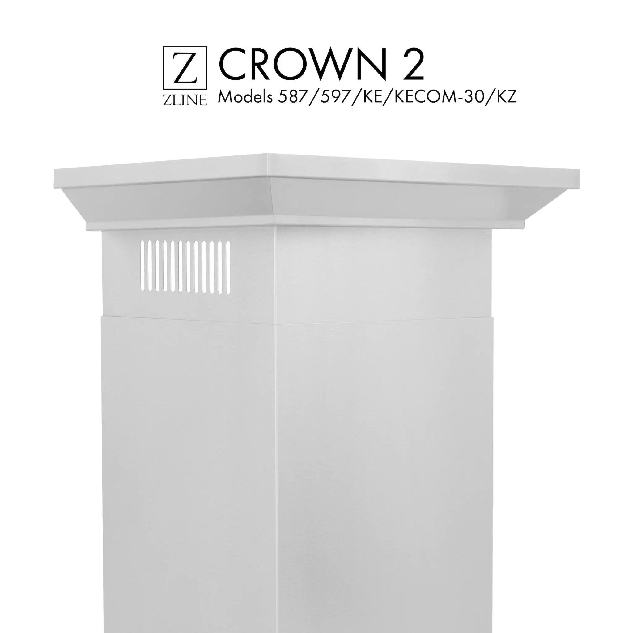 ZLINE Crown Molding #2 for Wall Range Hood, CM2-587/597/KE/KECOM-30/KZ by Farmhouse Kitchen and Bath