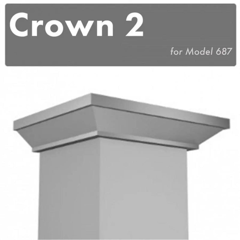 ZLINE Crown Molding #2 for Wall Range Hoods, CM2-687 by Farmhouse Kitchen and Bath