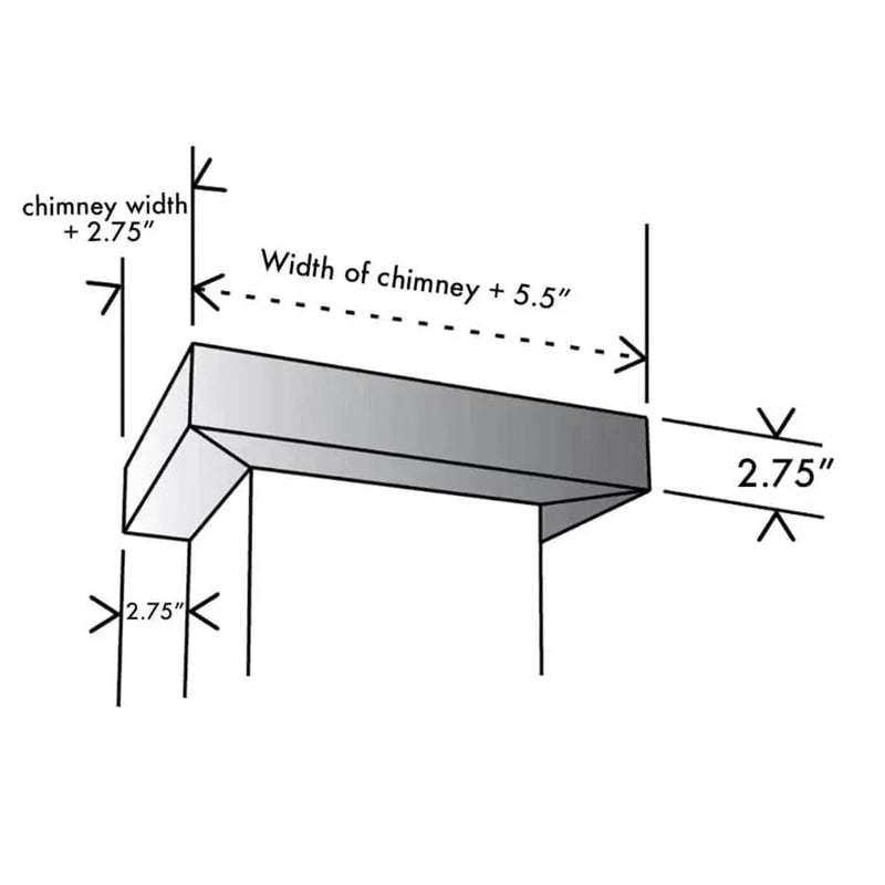 ZLINE Crown Molding #3 for Wall Range Hood, CM3-KB/KL2/KL3 by Farmhouse Kitchen and Bath