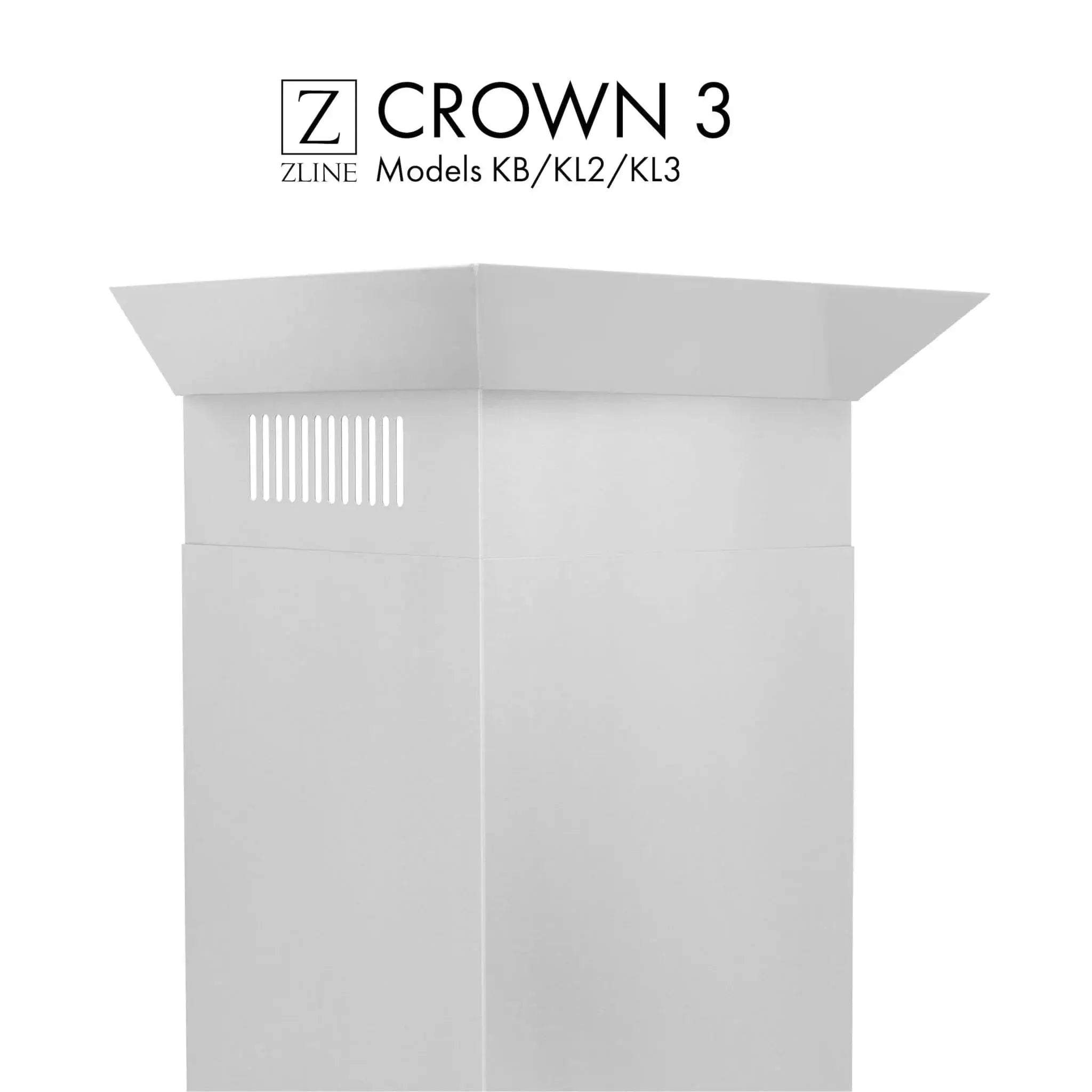 ZLINE Crown Molding #3 for Wall Range Hood, CM3-KB/KL2/KL3 by Farmhouse Kitchen and Bath