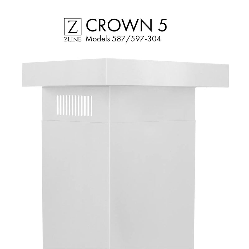 ZLINE Crown Molding 5 for Wall Range Hood, CM5-667/697-304 by Farmhouse Kitchen and Bath