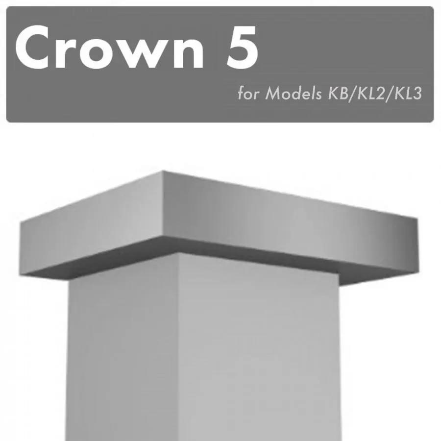 ZLINE Crown Molding #5 for Wall Range Hood, CM5-KB/KL2/KL3 by Farmhouse Kitchen and Bath