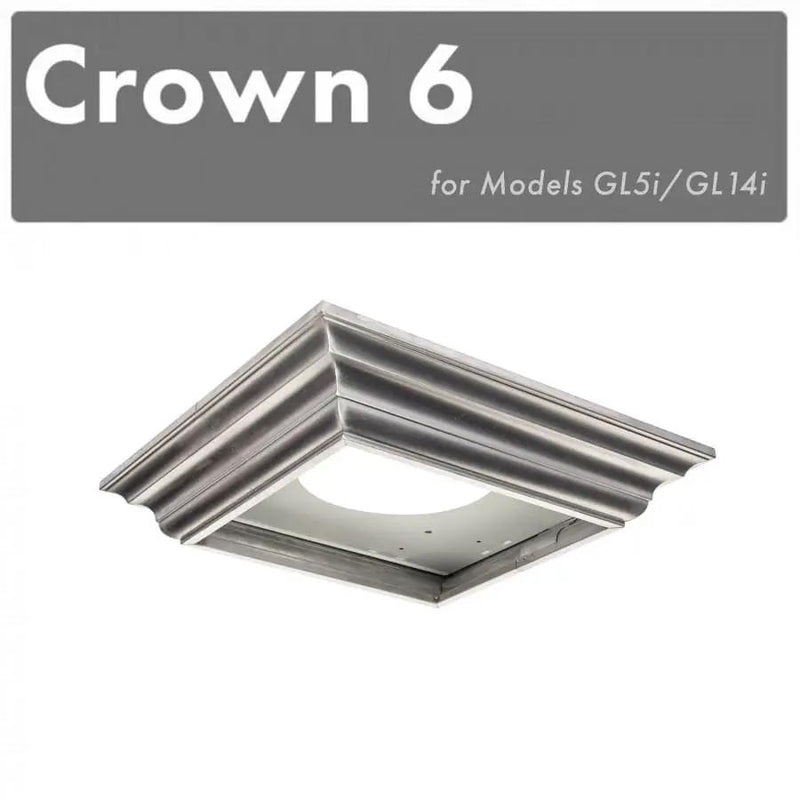 ZLINE Crown Molding #6 for Island Range Hood, CM6-GL5i by Farmhouse Kitchen and Bath