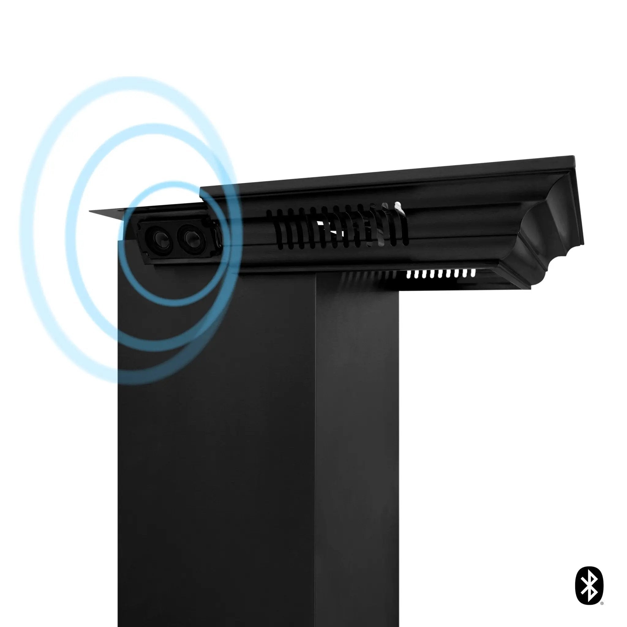 ZLINE Crown Molding Black Stainless Steel BT Speakers CM6-BT-BSKEN by Farmhouse Kitchen and Bath