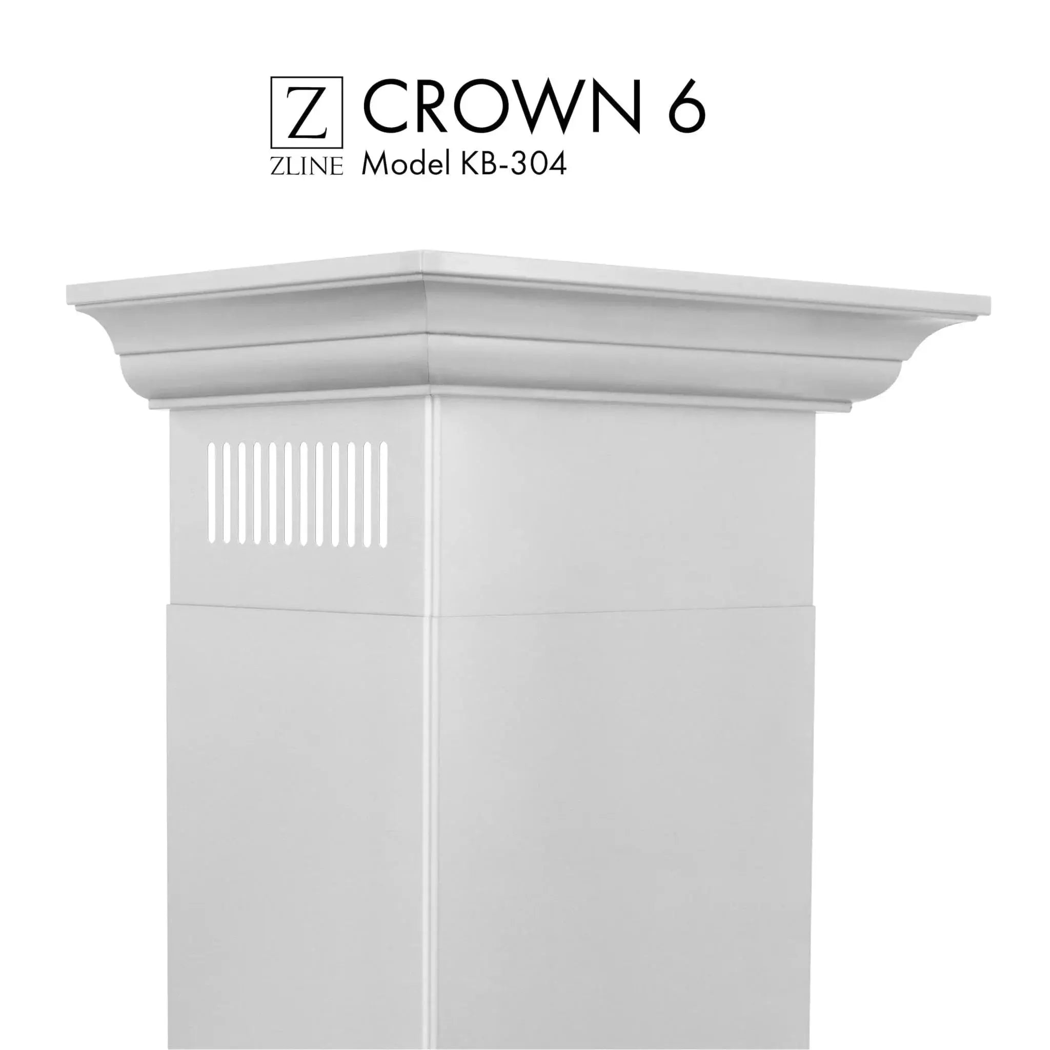 ZLINE Crown Molding Profile 6 for Wall Mount Range Hood CM6-KB-304 by Farmhouse Kitchen and Bath