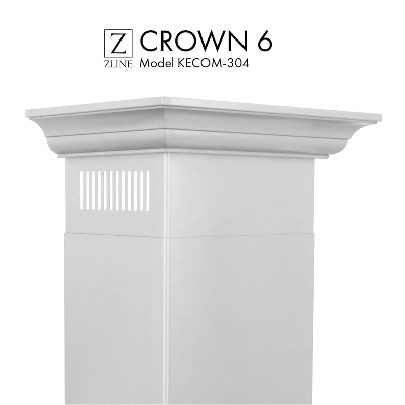 ZLINE Crown Molding Profile 6 for Wall Mount Range Hood CM6-KECOM-304 by Farmhouse Kitchen and Bath