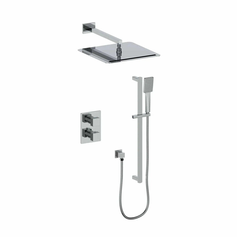 ZLINE Crystal Bay Thermostatic Shower System CBY-SHS-T2-CH by Farmhouse Kitchen and Bath