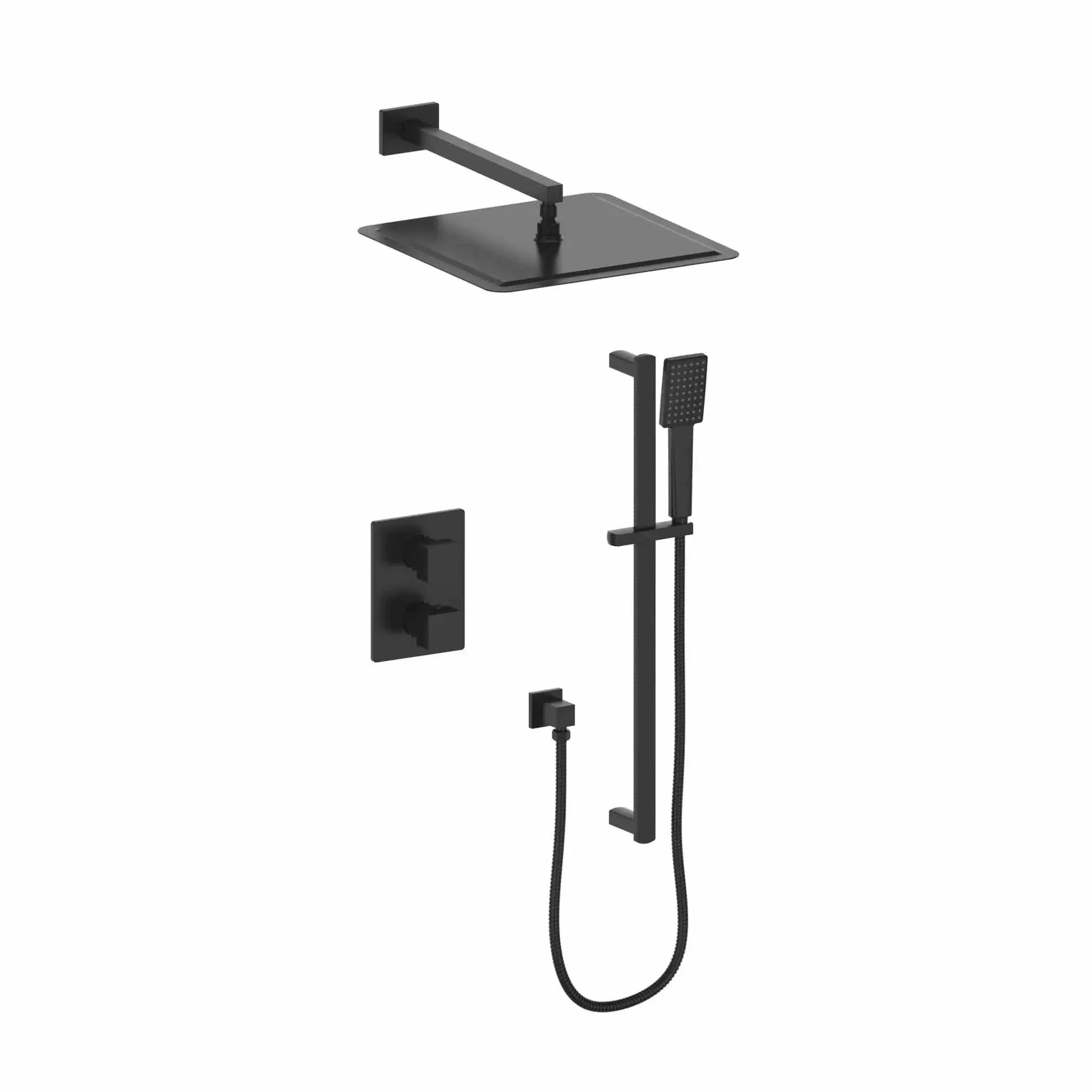 ZLINE Crystal Bay Thermostatic Shower System CBY-SHS-T2-MB by Farmhouse Kitchen and Bath