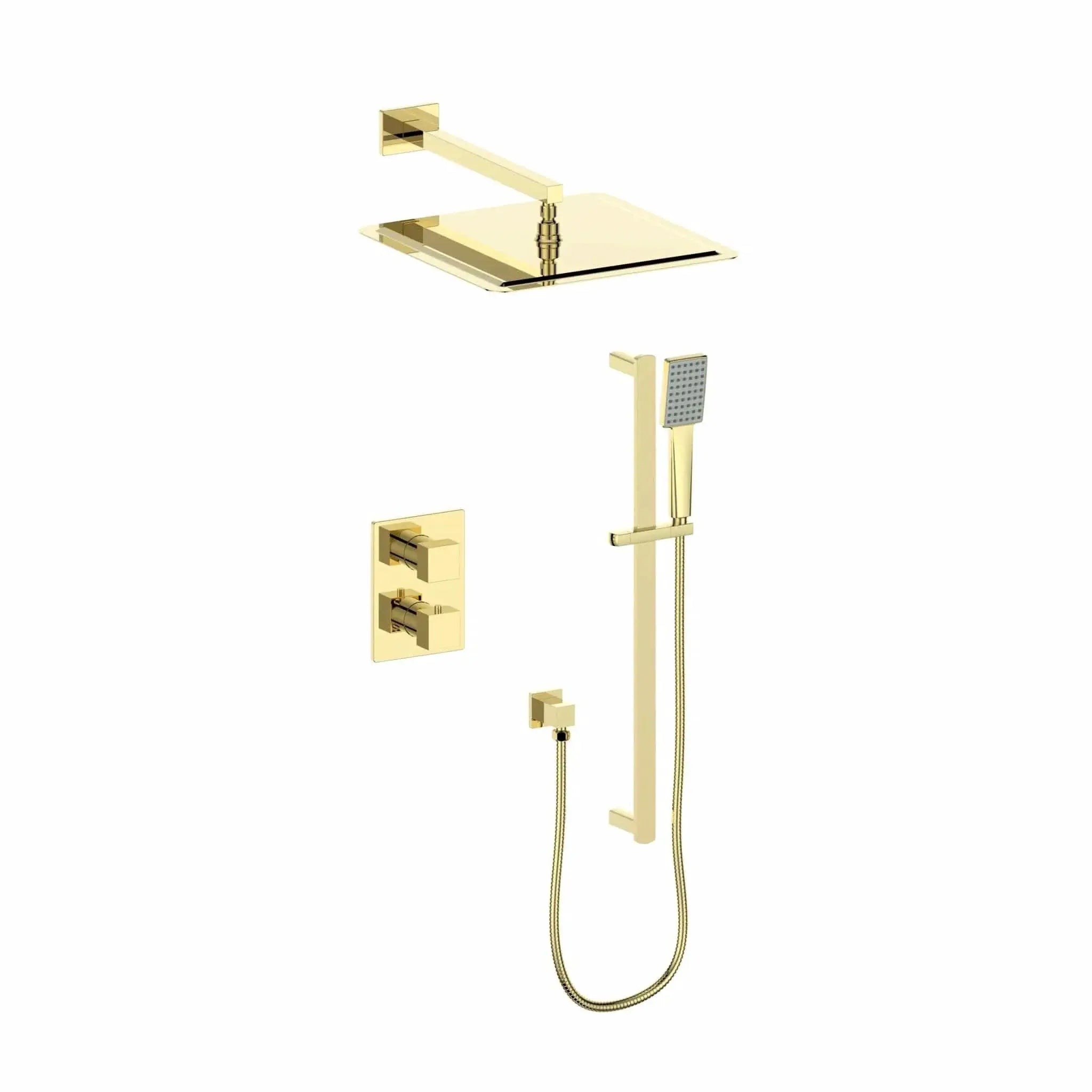 ZLINE Crystal Bay Thermostatic Shower System CBY-SHS-T2-PG by Farmhouse Kitchen and Bath