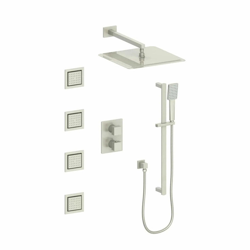ZLINE Crystal Bay Thermostatic Shower System with Body Jets CBY-SHS-T3-BN by Farmhouse Kitchen and Bath