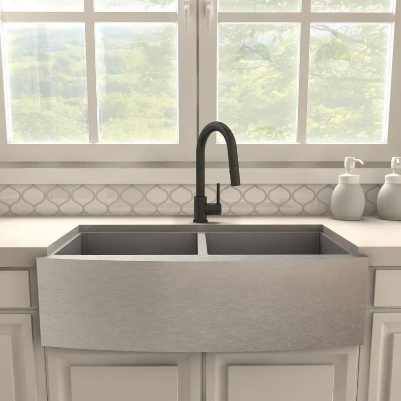 ZLINE Dante Kitchen Faucet in Electric Black Matte, DNT-KF-MB by Farmhouse Kitchen and Bath