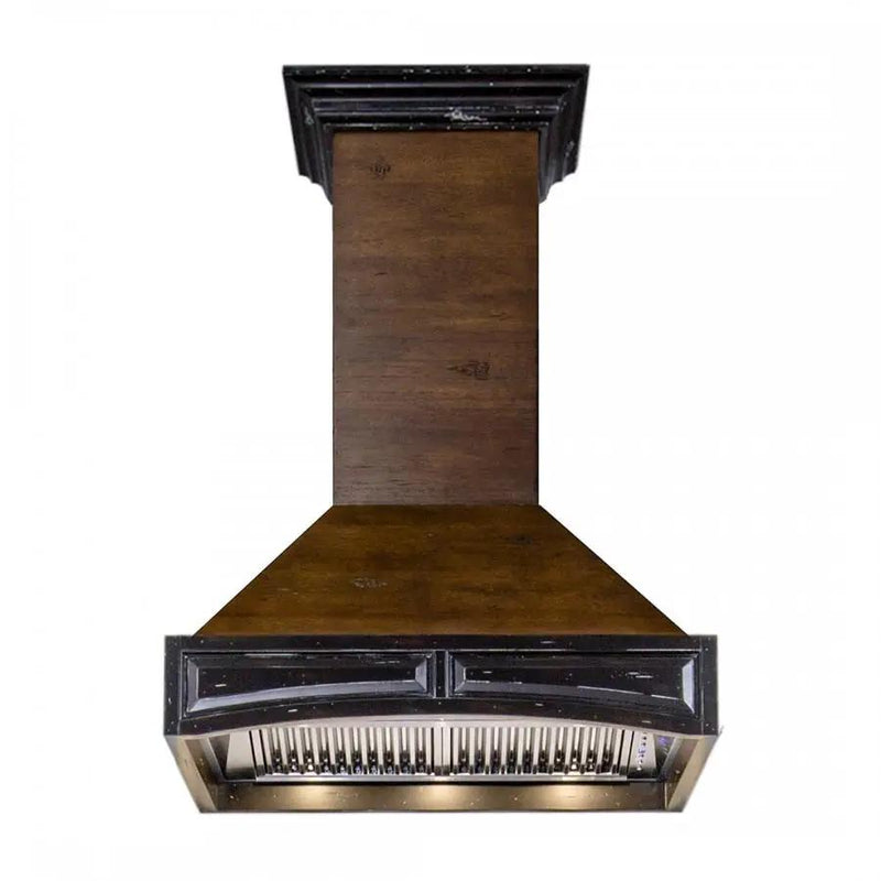 ZLINE 42" Wooden Wall Mount Range Hood, Antigua and Walnut, 321AR-RD-42 by Farmhouse Kitchen and Bath