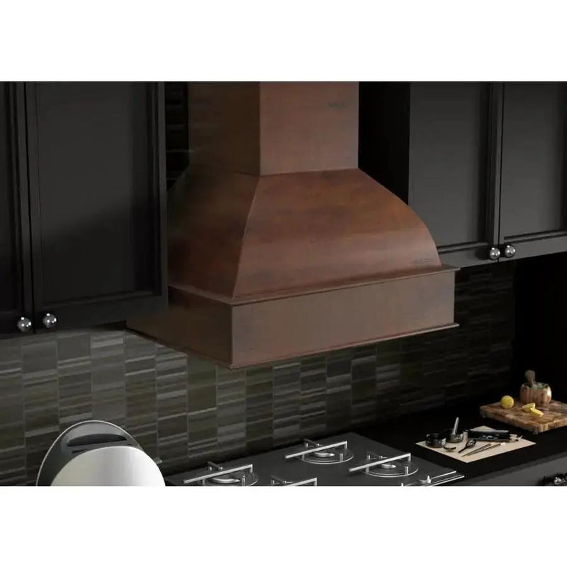 ZLINE 30" Wooden Wall Range Hood, Crown Molding 369WH-30 by Farmhouse Kitchen and Bath