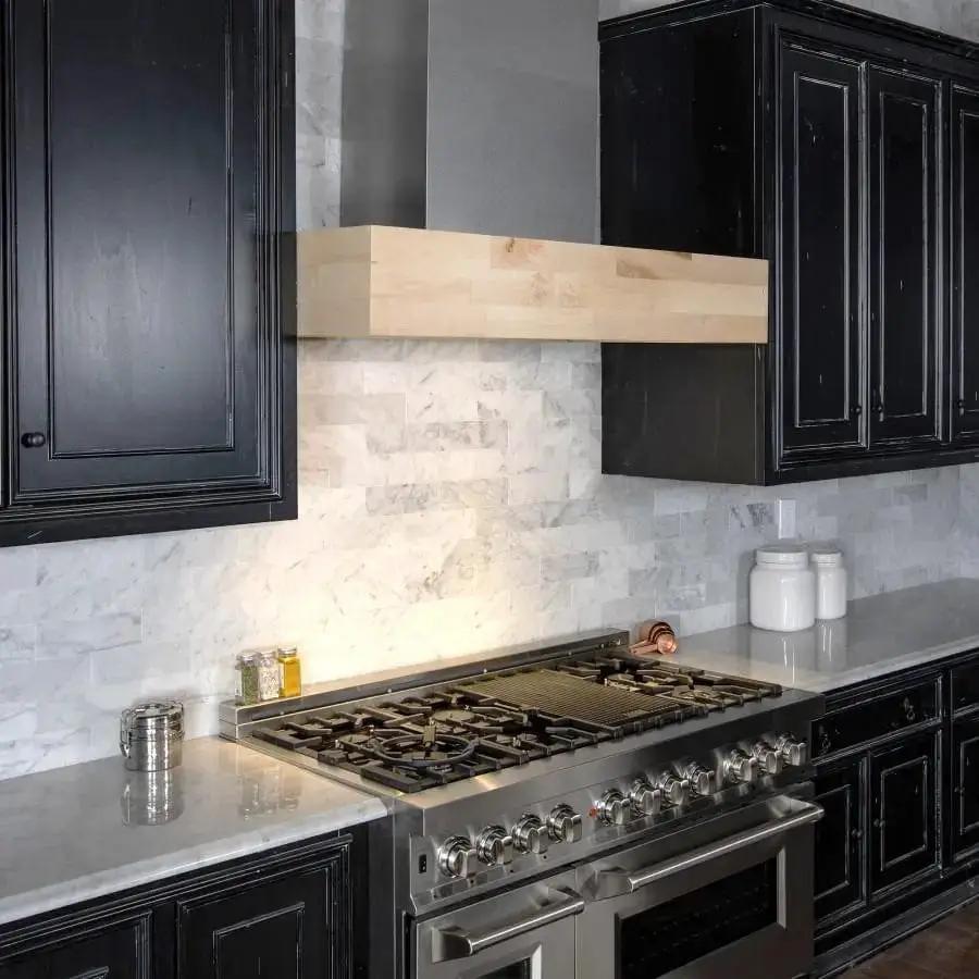ZLINE 36" Wooden Wall Mount Range Hood, Butcher Block, 681M-36 by Farmhouse Kitchen and Bath