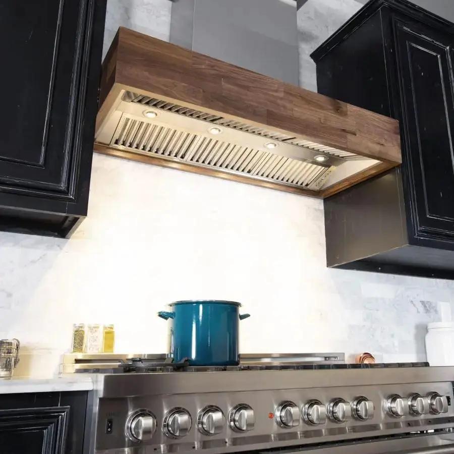 ZLINE 48" Wooden Wall Mount Range Hood Butcher Block, 681W-48 by Farmhouse Kitchen and Bath