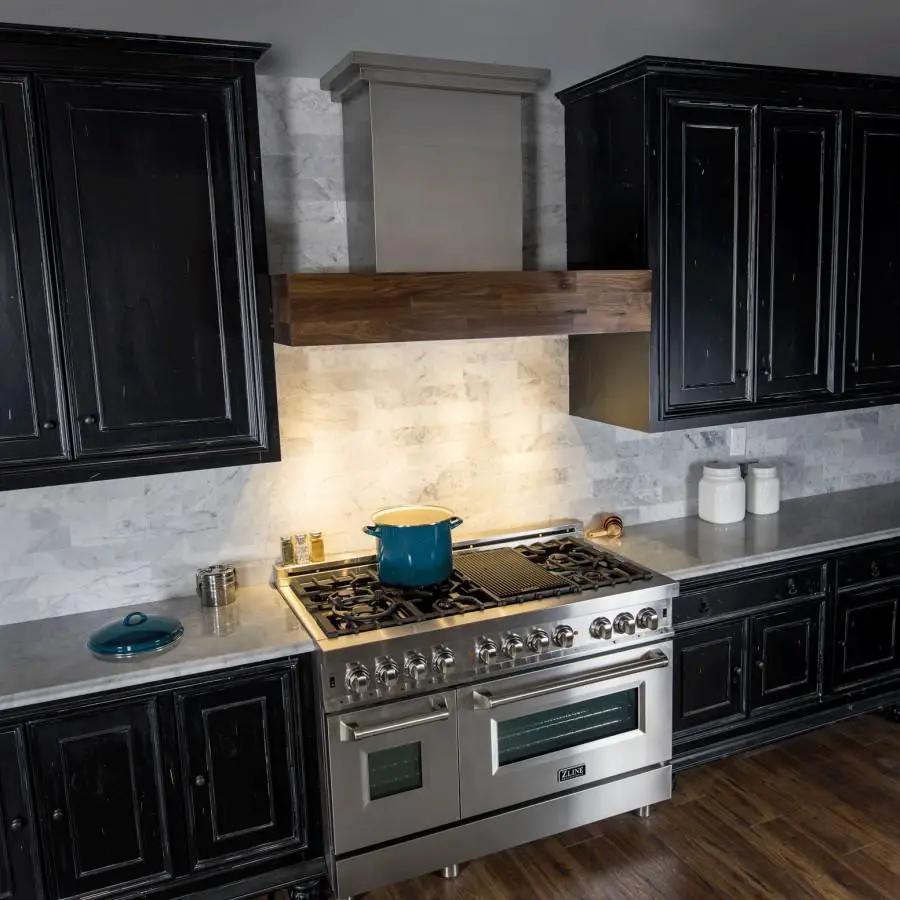 ZLINE 48" Remote Blower Wooden Wall Range Hood, 681W-RD-48 by Farmhouse Kitchen and Bath