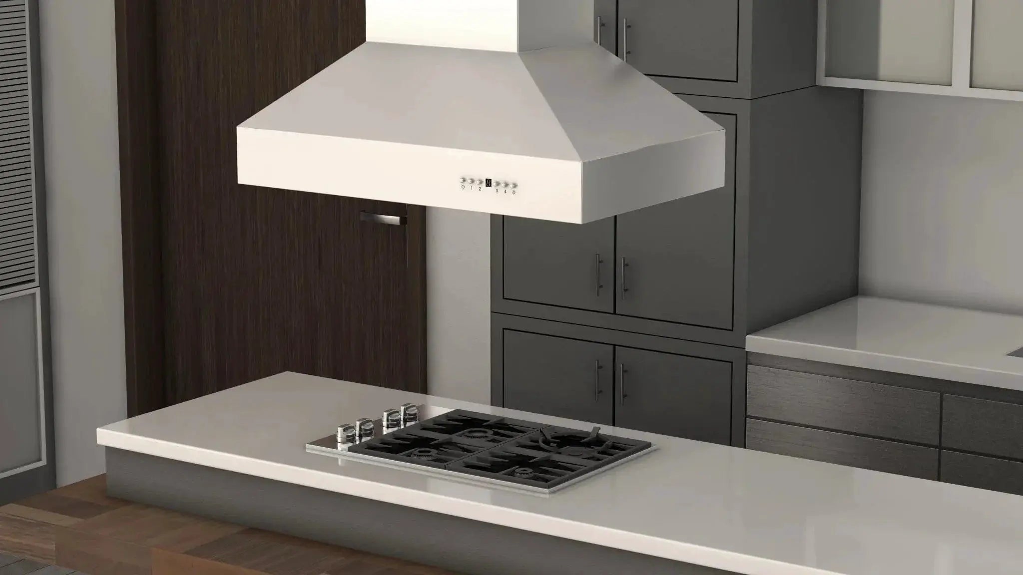 ZLINE Dual Remote Blower Island Mount Range Hood in Stainless Steel 697i-RD-36 by Farmhouse Kitchen and Bath