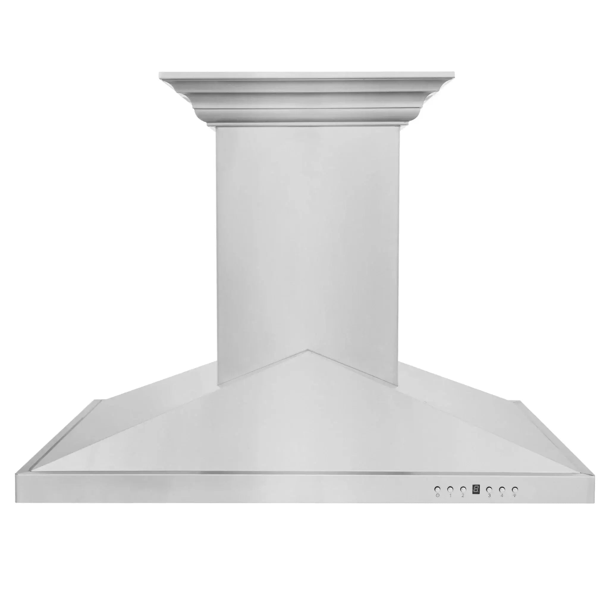 ZLINE Ducted Vent Island Mount Range Hood in Stainless Steel with Built-in ZLINE CrownSound Bluetooth Speakers GL1iCRN-BT-36 by Farmhouse Kitchen and Bath