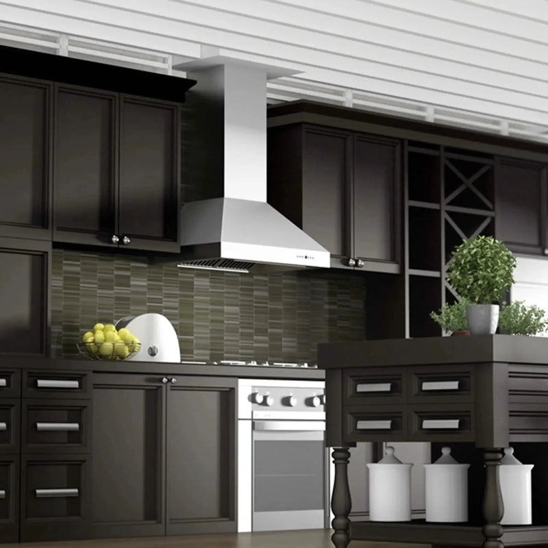 ZLINE Ducted Wall Mount Range Hood in Outdoor Approved Stainless Steel 697-304-30 by Farmhouse Kitchen and Bath